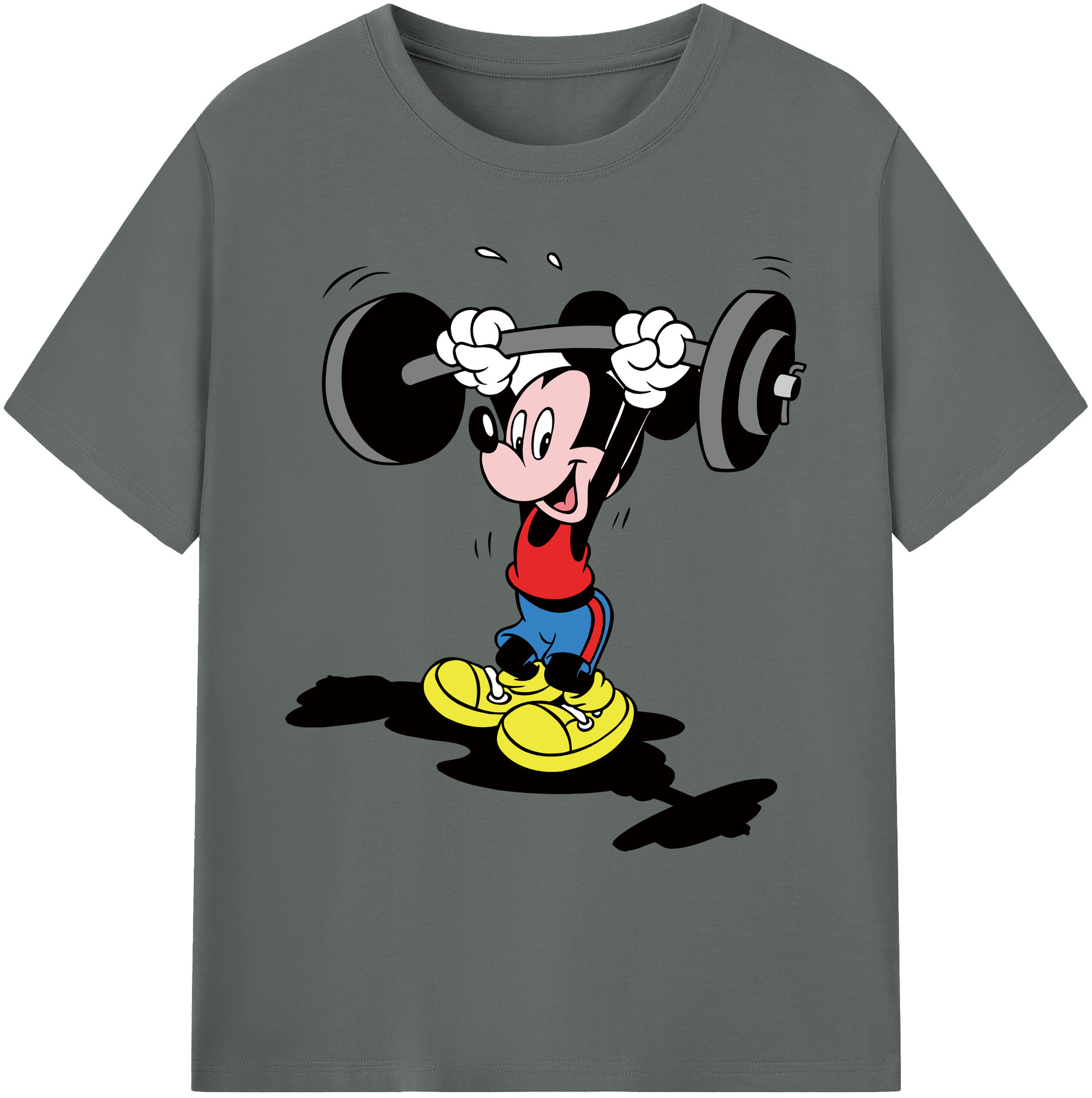 ミッキーマウス Mickey Mouse 綿100％ メンズ半袖Tシャツ｜肌触りやわらか＆通気性